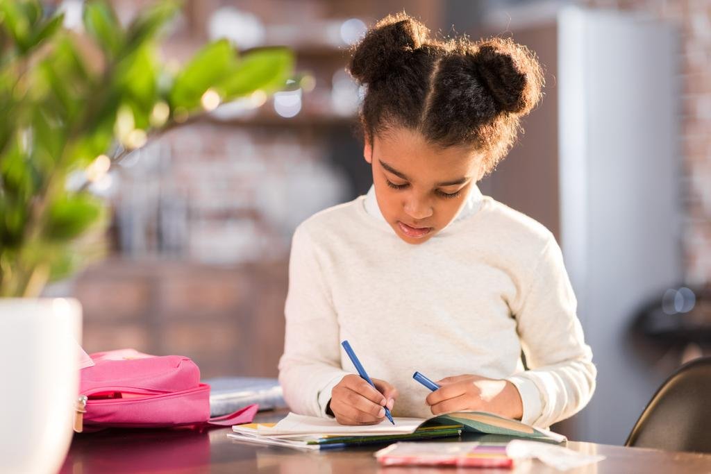 stock-photo-schoolgirl-doing-homework
