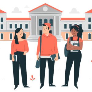 College students concept illustration